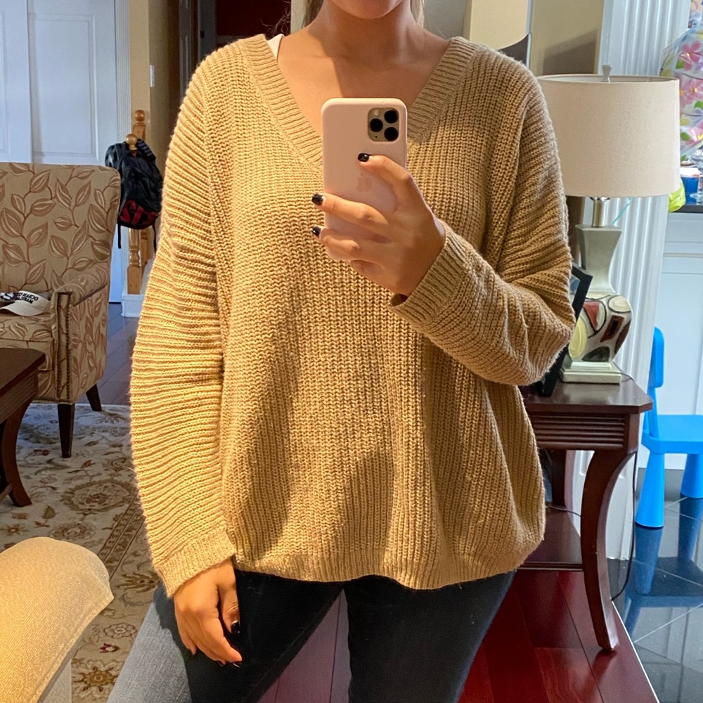 Forever 21 Tan color sweater open back